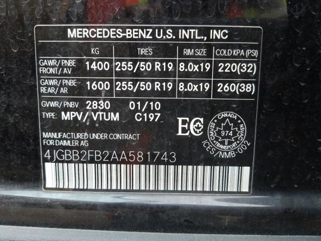 2010 mercedes-benz ml 350 blu