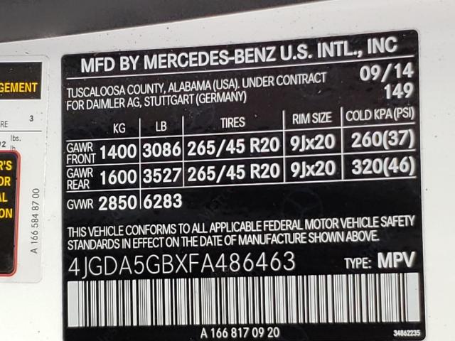 2014 mercedes-benz ml 400 4ma
